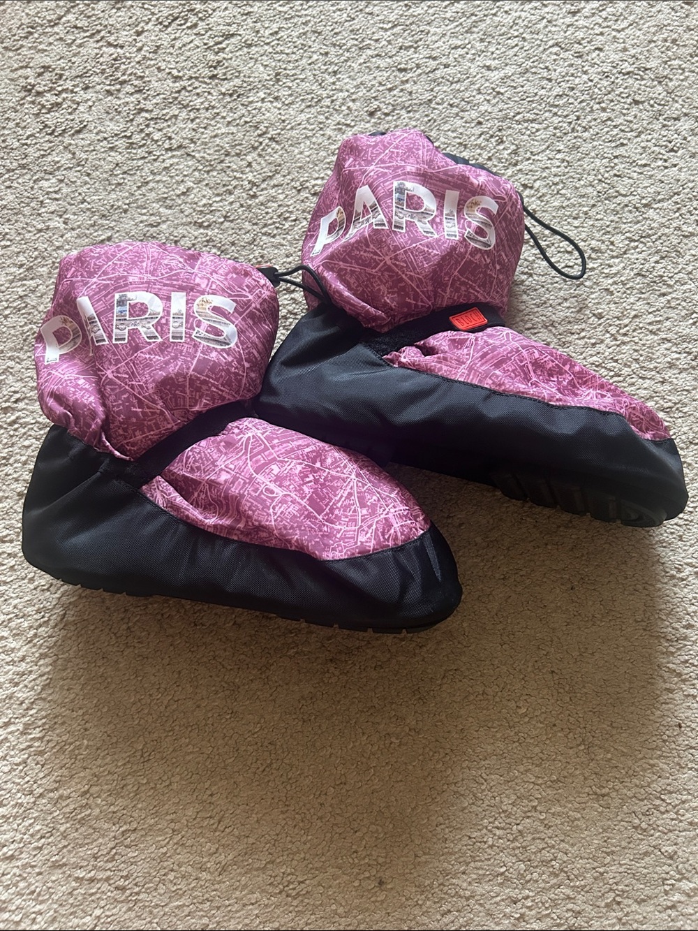 Kids' Pink 'Paris' dance Slip-On Booties